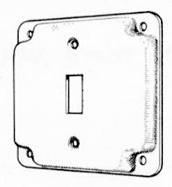 Mulberry; Electrical Box Cover; 1 Toggle; Material: Steel; Finish: Powder Coated; Size: 4 IN X 1/2 IN Raised; Old Number: 19T; Universal Key Number: RS9
