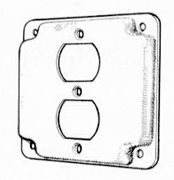 Mulberry; Electrical Box Cover; 1 Duplex; Material: Steel; Finish: Powder Coated; Size: 4 IN X 1/2 IN Raised; Old Number: 19D; Universal Key Number: RS12