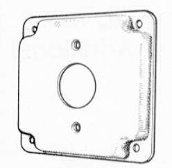 Mulberry; Electrical Box Cover; 1 Single Receptacle; Material: Steel; Finish: Powder Coated; Size: 4 IN X 1/2 IN Raised; Old Number: 9S; Universal Key Number: RS11