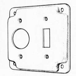 Mulberry; Electrical Box Cover; Toggle/Single Receptacle; Material: Steel; Finish: Powder Coated; Size: 4 IN X 1/2 IN Raised; Old Number: 19TS; Universal Key Number: RS1