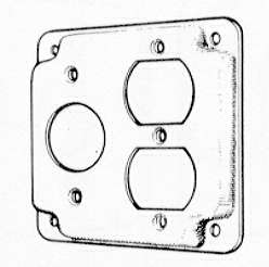 Mulberry; Finished Cover; Material: Steel; Finish: Powder Coated; Shape: Square Raised; Size: 4 IN Width X 4 IN Height, 1/2 IN Raised; Old Number: 19DS; Universal Key Number: RS3; Configurations: Duplex/Single Receptacle
