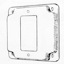 Mulberry; Electrical Box Cover; 1 GFCI Receptacle; Material: Steel; Finish: Powder Coated; Size: 4 IN X 1/2 IN Raised; Old Number: 19GFI