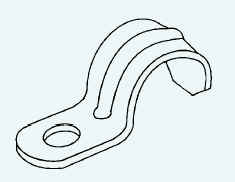 1-1/2 IN 1 HOLE STRAP STL