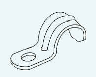 1-1/4 IN EMT 1 HOLE STRAP STL