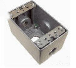 TEDDICO, Outlet Box, Single Gang, Deep, Weatherproof, Number Of Outlet: 5 