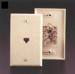 TELEPHONE WALL JACK FLUSH BRO W (EACH)