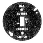 Gas Burner Cover, White Letters, Shape: Round, Size: 3.25 Diameter IN, Color: Red