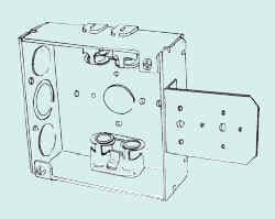4 IN. SQ WELDED BOX W/NL BRAC K (EACH)