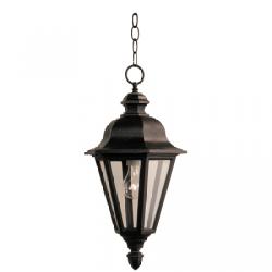 Outdoor Pendant One Light Blac