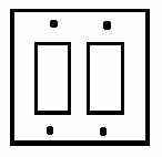 Wallplate, Polished Finish, Standard: UL 883, Size: 4.562 X 4.5IN, Number of Gangs: 2, Cutout: (2) Block Duplex/GFI Receptacle, Material: Solid Brass, Thickness: 0.04IN, Color: Brass