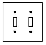 Wallplate, Polished Finish, Standard: UL 883, Size: 4.562 X 4.5IN, Number of Gangs: 2, Cutout: (2) Toggle Switch, Material: Solid Brass, Thickness: 0.04IN, Color: Brass