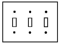 Wallplate, Satin Finish, Standard: UL 883, Size: 6.375 X 4.5IN, Number of Gangs: 3, Cutout: (3) Toggle Switch, Material: 430 Stainless Steel, Thickness: 0.035IN