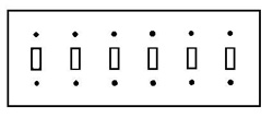 Wallplate, Satin Finish, Standard: UL 883, Size: 11.812 X 4.5IN, Number of Gangs: 6, Cutout: (6) Toggle Switch, Material: 430 Stainless Steel, Thickness: 0.035IN