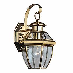 1-LGHT BRASS WALL LNTRN