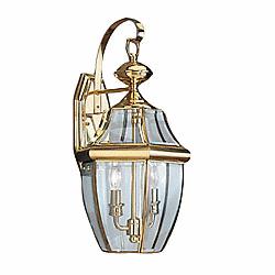 2-LGHT BRASS WALL LNTRN