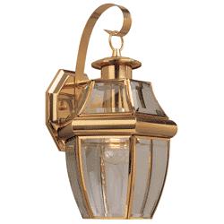 1-LGHT BRASS WALL LNTRN