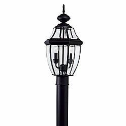 2-LGHT BLACK POST LNTRN