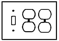 Wallplate, Standard: UL 883, Size: 6.375 X 4.5IN, Number of Gangs: 3, Cutout: (1) Toggle Switch, (2) Duplex Receptacle, Material: Steel, Thickness: 0.03In, Color: Semi Gloss White