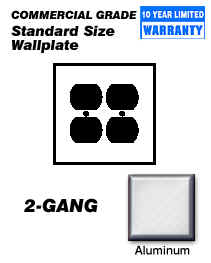 2G 2-DUPLEX RECEPT ALUMINUM WP (EACH)