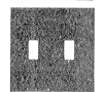 Wallplate, Standard: UL 883, Size: 4.562 X 4.5IN, Number of Gangs: 2, Cutout: (2) Toggle Switch, Material: Steel, Thickness: 0.03In, Color: Wrinkle Brown