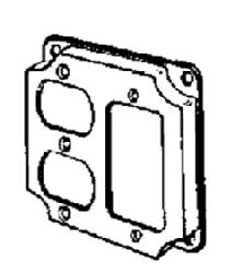 4 IN SQ CVR DPLX RCPT NEC/GFCI