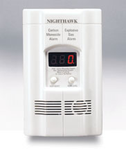 Kidde 900-0113-02 Nighthawk Plug-In Carbon Monoxide/Gas Combination Alarm With Battery Backup, 85 DB At 10 FT Loud, 60 HZ Operating Frequency, 120 VAC Operating, 40 - 100 DEG F Operating, Environmental Conditions: 5 - 95 PCT Relative Humidity (RH), Electrochemical Sensor, Dimensions: 6.1 IN Length X 3.8 IN Width X 1.8 IN Height, LED Display, Mounting: Wall, Included: 9 V Battery, UL 2034