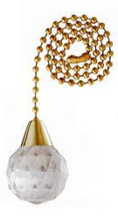 CRYSTAL ACRYLIC PULL CHAIN (EACH)