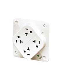 QUADPLEX 20A IVORY LEXAN (EACH)
