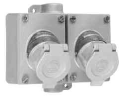 TWO GANG RECEPT ASSY AL (EACH) (EACH)