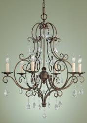 MOCHA BRONZE CHANDELIER 6 - C 60W