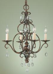 MOCHA BRONZE CHANDELIER 4 - C 60W