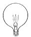 LAMP 40W 2 GLOBE CLEAR 130V (EACH)