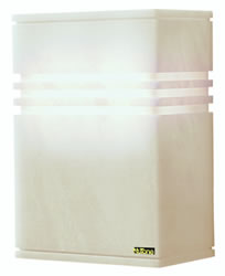 Features: Subtle light blushes through a translucent white alabaster-look cover, Two-note for front door, single-note for second door, Size: 5 1/2 X 7 5/8 X 3 1/8IN