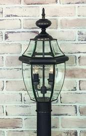 POST LAMP BRONZE 2-60W CAND (EACH)