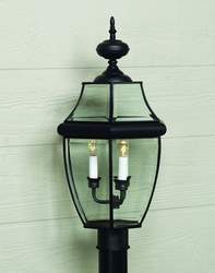 POST LAMP BLACK 3-60W CAND (EACH)