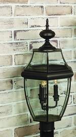 POST LAMP BRONZE 3-60W CAND (EACH)