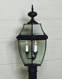 POST LAMP BLACK 4-60W CAND (EACH)