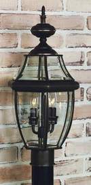 POST LAMP BRONZE 4-60W CAND (EACH)