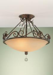 MOCHA BRONZE SEMI FLUSHMOUNT 2 - E 100W