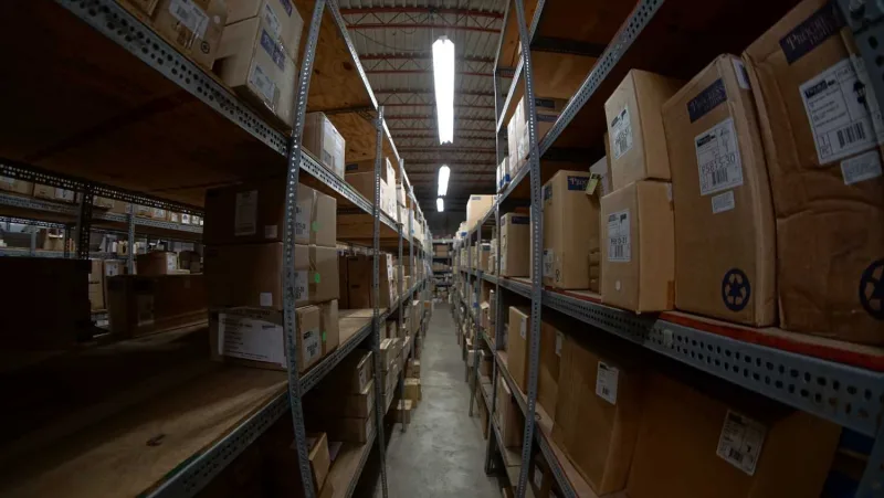 Dale Electric Supply store shelves and counter area.