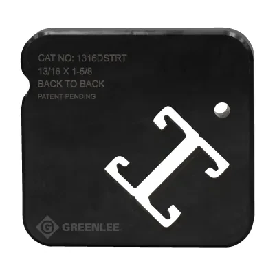 Strong steel dies produce burr-free precise cuts with Greenlee Shear 30T. Die grooves ensure dies are inserted correctly every time. Quick Die Change system easily swaps out dies w...
