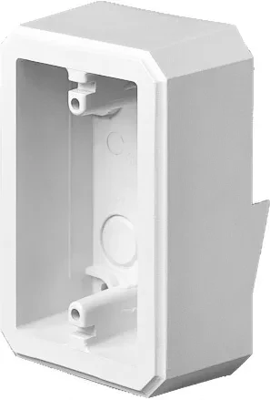 Weatherproof device box, one piece construction. Installs on 1/2" lap siding. 18.6 cu. in.