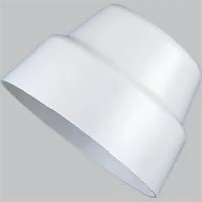 Non-metallic double-headed PAR lampholder shroud in White finish.