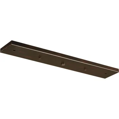 This linear pendant accessory allows for the hanging of 2 or 3 pendants off of one outlet box. Pendants can be mounted staggered or in line. The maximum pendant width for three pen...