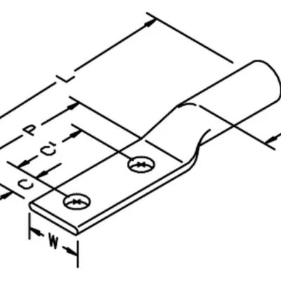 3M™ Scotchlok™ 31100 2 Hole Compression Lug is for use with copper conductors only. The seamless copper construction offers high conductivity and a tin plated finish resists corros...