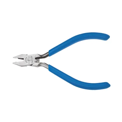 Diagonal Cutting Pliers, Electronics Nickel Ribbon Wire Cutter, 4-Inch, Diagonal Cutters feature semi-flush cutting knives hardened to HRC60 to cut nickel ribbon wire