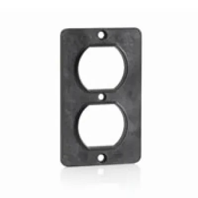 Coverplate, Standard, Single-Gang, Thermoplastic, Duplex Receptacle, Black