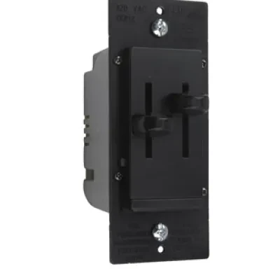 Variable Speed Fan Control with Dimmer, 300W Black