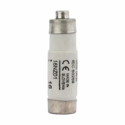 Eaton Bussmann series low voltage D0 fuse, Time-delay, 400V, 16A, 100 kAIC, Non Indicating, fuse, Class C gL/gG, Holder, Grey, Ceramic body