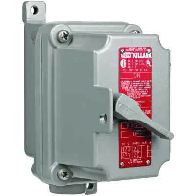 XSD/XSX/FXSD/FXSX SERIES - FXSX SINGLE GANG ALUMINUM MANUAL MOTORSTARTING SWITCH - 3 POLE 3 PHASE - FEED-THRU - HUB SIZE 3/4 IN